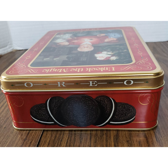 Oreo Cookies Unlock The Magic 1994 Grandfather Remembers Christmas Tin - Picture 4 of 11